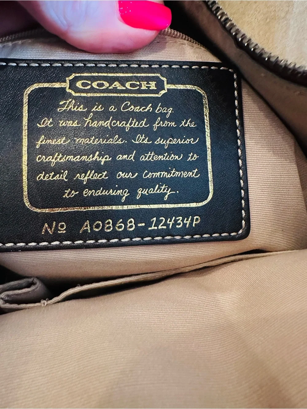 Coach authentic signature